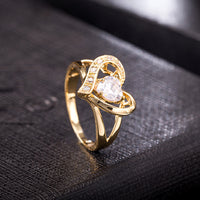 Micro Inlaid Zircon Proposal Wedding Ring