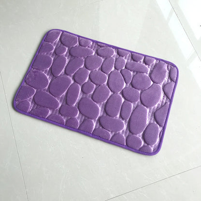 Pebble Stone Bathroom Carpet Toilet Floor Mat Door Mat
