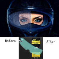 Motorcycle helmet rain and fog film