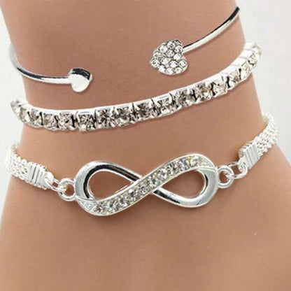 Women's Loving Heart With Opening Bracelet Creative Retro Simple
