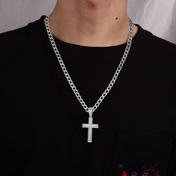 Cross Pendant Necklace Fashion Simple Party Ornament Matching