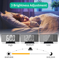 Multifunctional LED Projection Clock Mute Color Screen Desk Clock Smart Alarm Clock