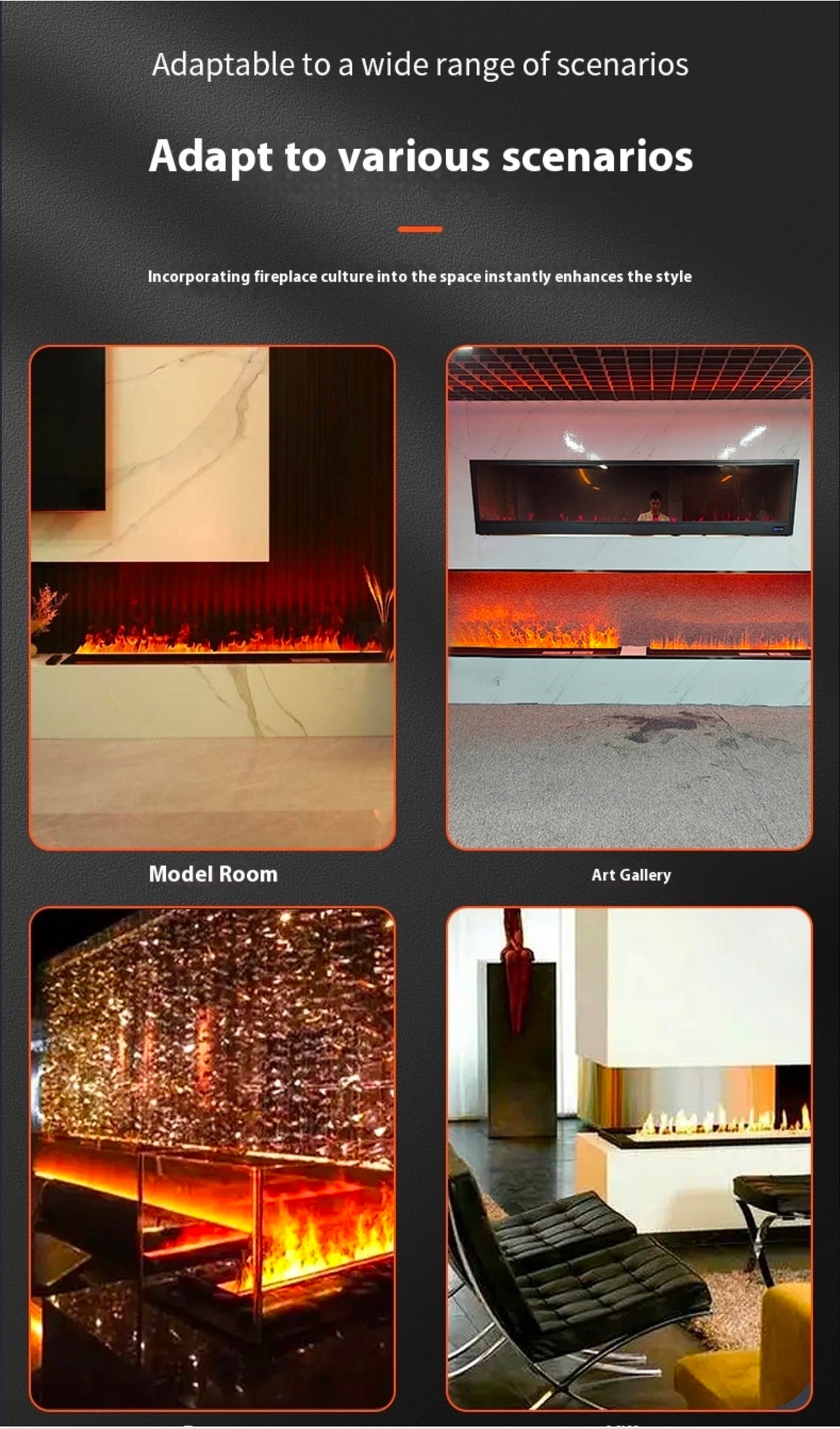 Multi-color 3D Atomization Fireplace Home Decoration Electronic Steam Fireplace