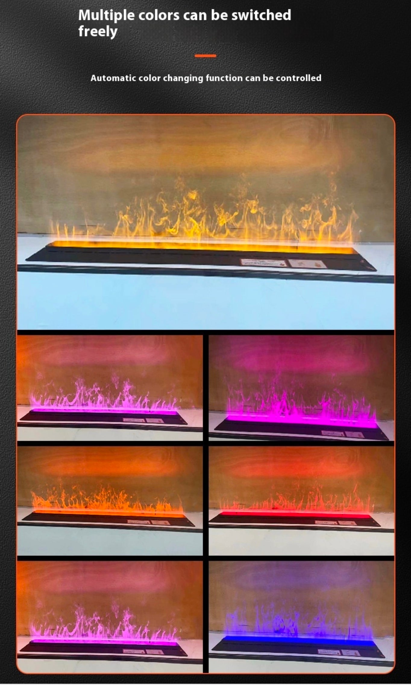 Multi-color 3D Atomization Fireplace Home Decoration Electronic Steam Fireplace